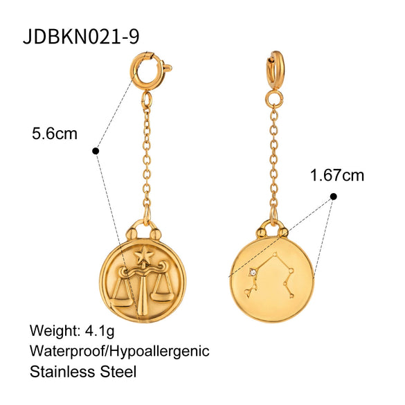 Stainless Steel Jewelry Accessories Twelve Constellations Bikini Pendant Electroplated