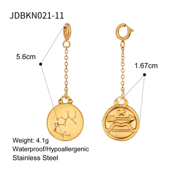 Stainless Steel Jewelry Accessories Twelve Constellations Bikini Pendant Electroplated