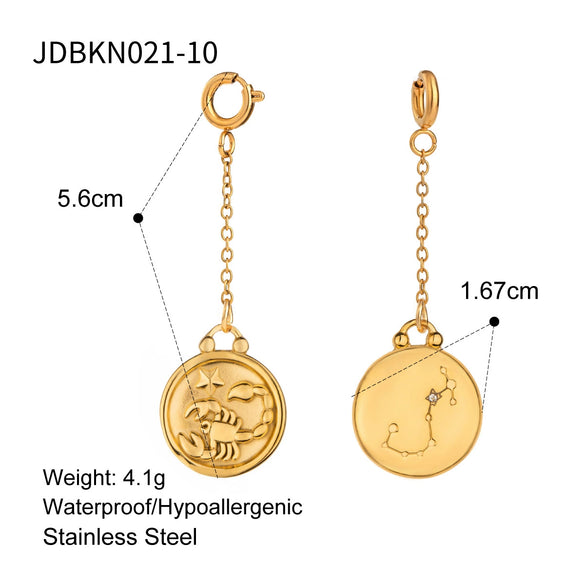 Stainless Steel Jewelry Accessories Twelve Constellations Bikini Pendant Electroplated