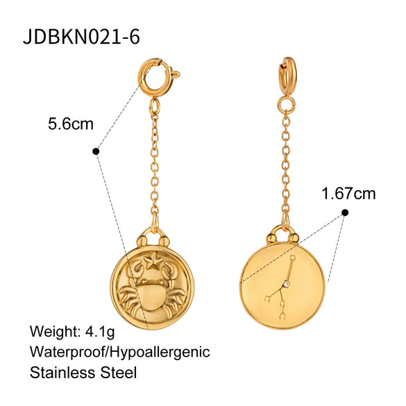 Stainless Steel Jewelry Accessories Twelve Constellations Bikini Pendant Electroplated