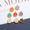 Stainless Steel Jewelry Accessories Vacuum Plated 18K Gold Bracelet Necklace Earrings Pendant Dripping Oil Sailor Style