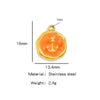 Stainless Steel Jewelry Accessories Vacuum Plated 18K Gold Bracelet Necklace Earrings Pendant Dripping Oil Sailor Style