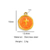 Stainless Steel Jewelry Accessories Vacuum Plated 18K Gold Cross Bracelet Necklace Earrings Pendant With Dripping Oil Design