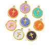 Stainless Steel Jewelry Accessories Vacuum Plated 18K Gold Cross Bracelet Necklace Earrings Pendant With Dripping Oil Design