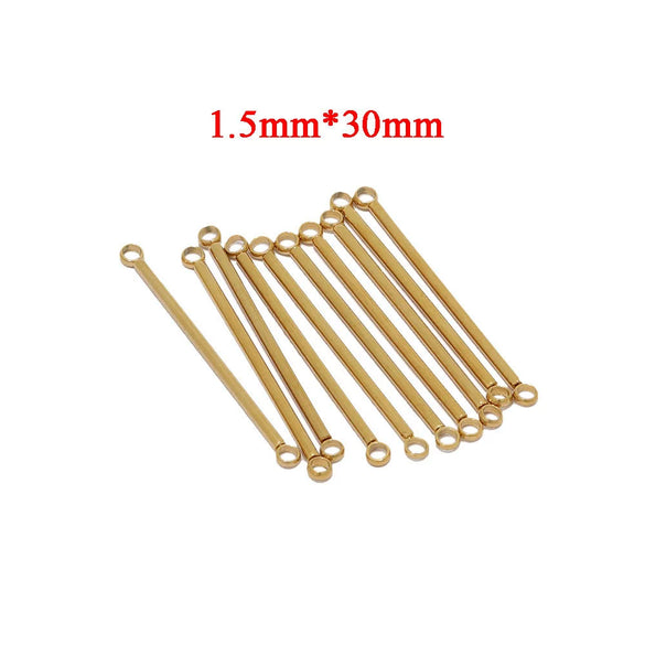 Stainless Steel Jewelry Accessories With Double Ring And Solid Color Pattern Welded And Gold Color Plated