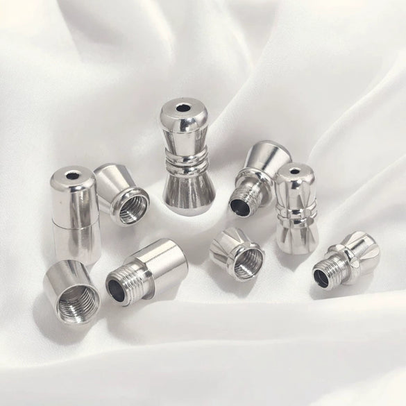 Stainless Steel Jewelry Accessories With Peanut Buckle And Totem Pattern Electroplated