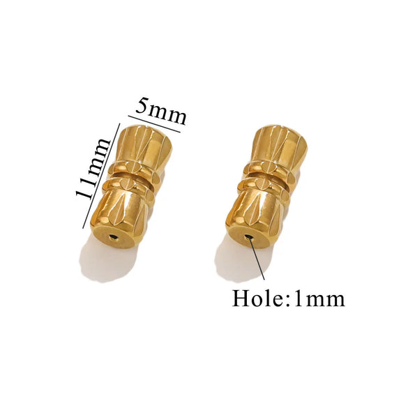 Stainless Steel Jewelry Accessories With Peanut Buckle And Totem Pattern Electroplated