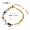 Stainless Steel Jewelry Bracelet And Earrings With Geometric Design And Electroplating For Women