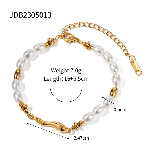 Stainless Steel Jewelry Bracelet And Earrings With Geometric Design And Electroplating For Women