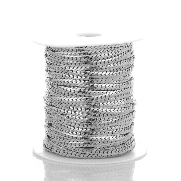 Stainless Steel Jewelry Chain Cuban Chain Electroplated Diy Necklace Bracelet Accessories