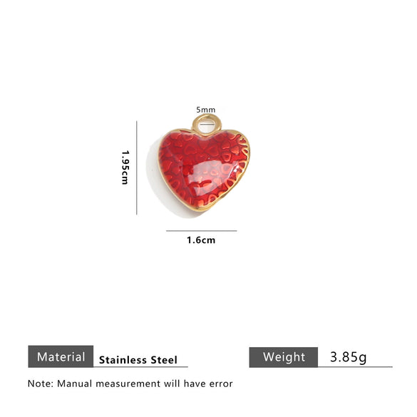Stainless Steel Jewelry Cute Cartoon Pendant Handmade Diy Necklace With Totem Pattern And Dripping Oil Design