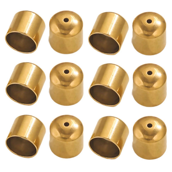 Stainless Steel Jewelry Diy Handmade Supplies With Fish Pattern Round Head Bucket Perforated Buckle Accessories Electroplated