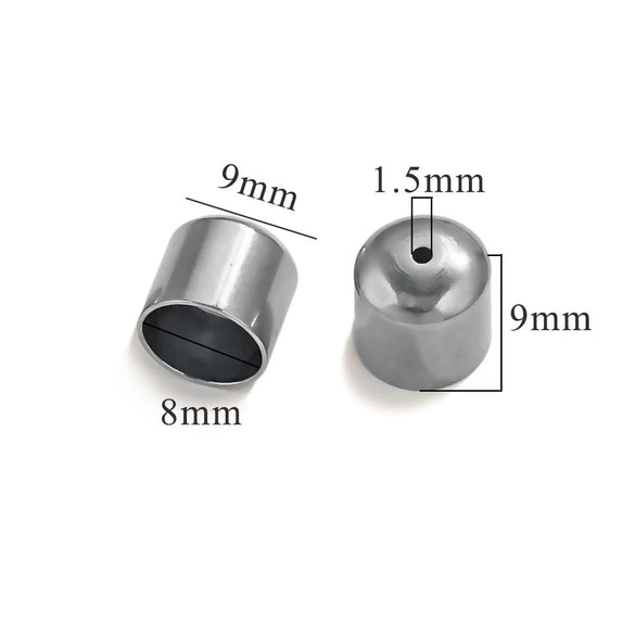 Stainless Steel Jewelry Diy Handmade Supplies With Fish Pattern Round Head Bucket Perforated Buckle Accessories Electroplated