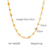 Stainless Steel Jewelry Electroplated Heart And Fivepointed Star Love Necklace And Bracelet