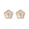 Stainless Steel Jewelry Flower Pattern Pendant Necklace Bracelet Earrings Electroplated For Women