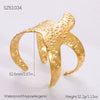 Stainless Steel Jewelry Geometric Ring Marine Series Starfish And Conch Electroplated