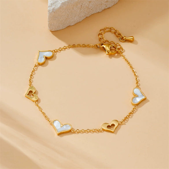 Stainless Steel Jewelry Set With Love Drops Bells Pattern Electroplated For Women Fashion Style