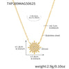 316L Stainless Steel Jewelry Set With Sun Ray Design Electroplated Necklace Bracelet Ring