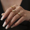316L Stainless Steel Jewelry Set With Sun Ray Design Electroplated Necklace Bracelet Ring