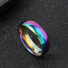 Stainless Steel Jewelry Simple Bright Surface Inner And Outer Arc Plain Ring Titanium Steel Ring Couple Ring Ring
