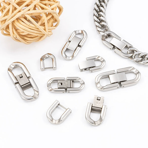 Stainless Steel Jewelry U Shaped Buckle For Necklace And Bracelet Connection Electroplated Diy Accessories