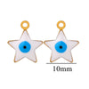 Stainless Steel Jewelry With Eyes Pattern Oil Dripping Craft Round Heart Fivepointed Star Pendant Bracelet Necklace