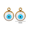 Stainless Steel Jewelry With Eyes Pattern Oil Dripping Craft Round Heart Fivepointed Star Pendant Bracelet Necklace