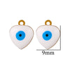 Stainless Steel Jewelry With Eyes Pattern Oil Dripping Craft Round Heart Fivepointed Star Pendant Bracelet Necklace