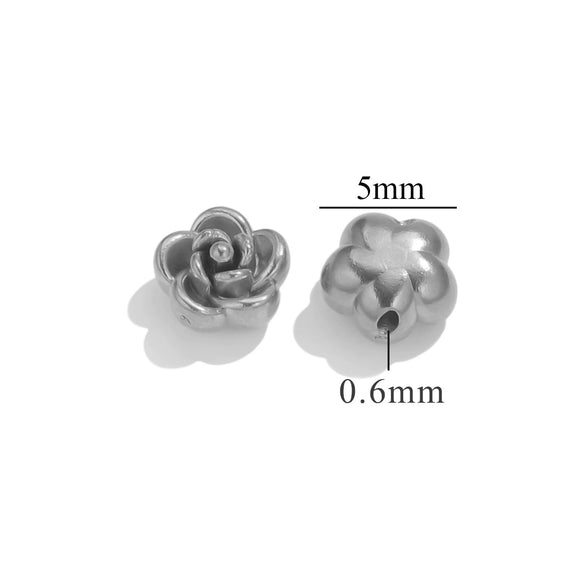 Stainless Steel Jewelry With Rose Pattern Electroplated Handmade Pendant Necklace And Bracelet
