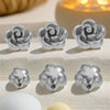 Stainless Steel Jewelry With Rose Pattern Electroplated Handmade Pendant Necklace And Bracelet