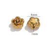 Stainless Steel Jewelry With Rose Pattern Electroplated Handmade Pendant Necklace And Bracelet