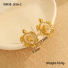 Stainless Steel 18K Electroplated Animal Zodiac Style Turtle And Starfish Earrings