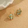 Stainless Steel 18K Electroplated Animal Zodiac Style Turtle And Starfish Earrings