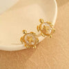 Stainless Steel 18K Electroplated Animal Zodiac Style Turtle And Starfish Earrings