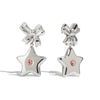 Stainless Steel 18K Electroplated Fivepointed Star Bow Earrings For Women