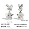 Stainless Steel 18K Electroplated Fivepointed Star Bow Earrings For Women