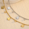 Stainless Steel 18K Electroplated Fourleaf Clover Fashion Women's Bracelet Jewelry