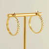 Stainless Steel 18K Electroplated Geometric Ear Buckle Earrings For Women