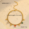 Stainless Steel 18K Electroplated Geometric Rhinestone Tassel Women's Bracelet