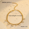 Stainless Steel 18K Electroplated Geometric Rhinestone Tassel Women's Bracelet