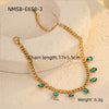 Stainless Steel 18K Electroplated Geometric Rhinestone Tassel Women's Bracelet