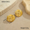 Stainless Steel 18K Electroplated Geometric Style Women's Earrings