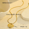 Stainless Steel 18K Electroplated Love Peach Heart Pendant Necklace For Women