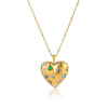Stainless Steel 18K Electroplated Love Peach Heart Pendant Necklace For Women