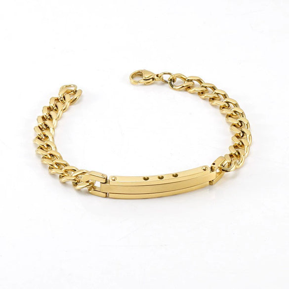 Stainless Steel 18K Electroplated Men's Bracelet