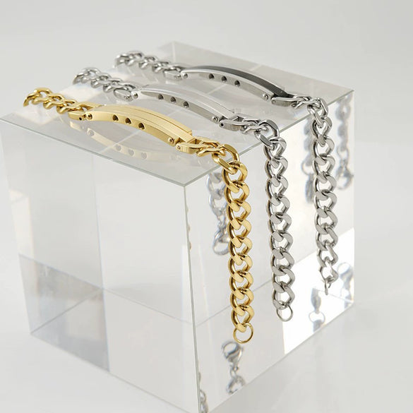 Stainless Steel 18K Electroplated Men's Bracelet