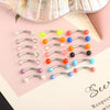 Stainless Steel 18K Electroplated The Crown Pattern Microinlaid Zircon Unisex Ear Nail Screw Ball Fashion Earrings