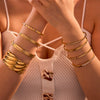 Stainless Steel 18K Geometric Pattern Electroplated Women's Bracelet Jewelry Wholesale