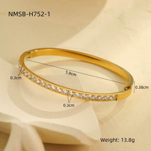 Stainless Steel 18K Geometric Pattern Electroplated Women's Bracelet Jewelry Wholesale