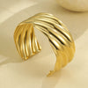 Stainless Steel 18K Geometric Pattern Electroplated Women's Bracelet Jewelry Wholesale